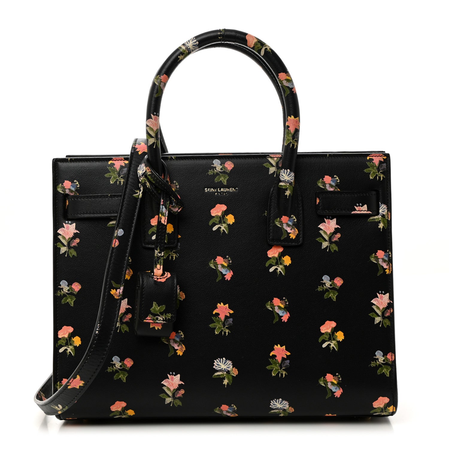 Saint Laurent Calfskin Prairie Printed Baby Sac De Jour Black Multicolor 1 of 11