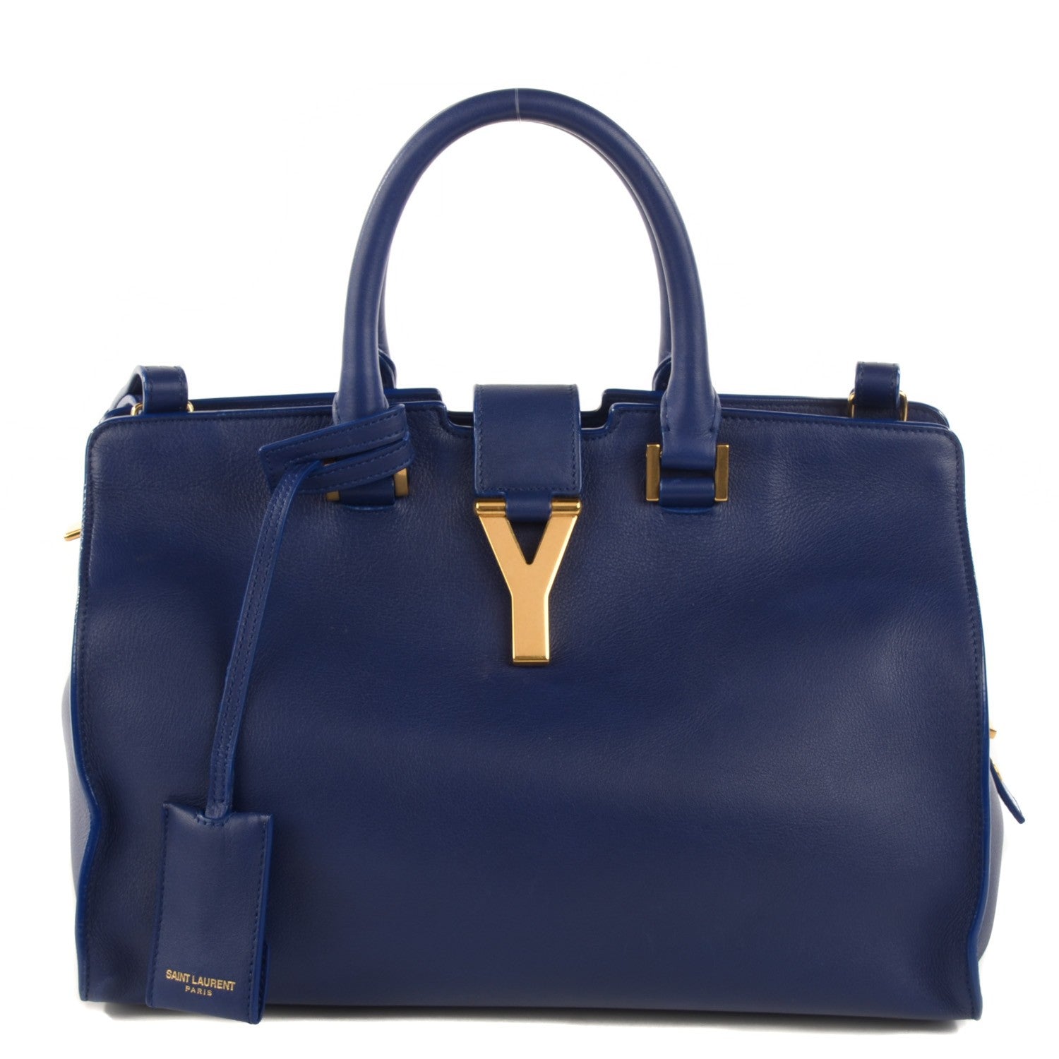 Saint Laurent Calfskin Small Classic Y Cabas Navy 1 of 7