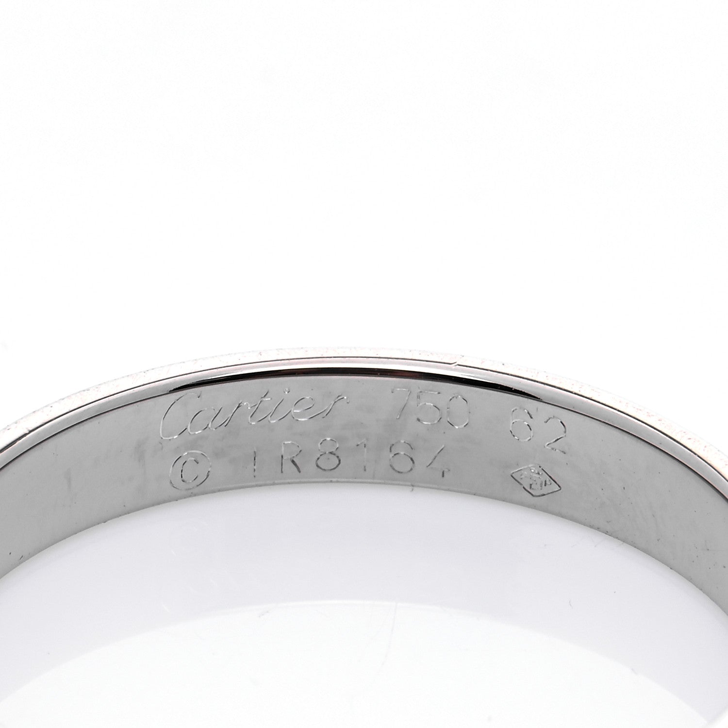 Cartier 18K White Gold 3.5mm LOVE Wedding Band Ring 62 10 4 of 6