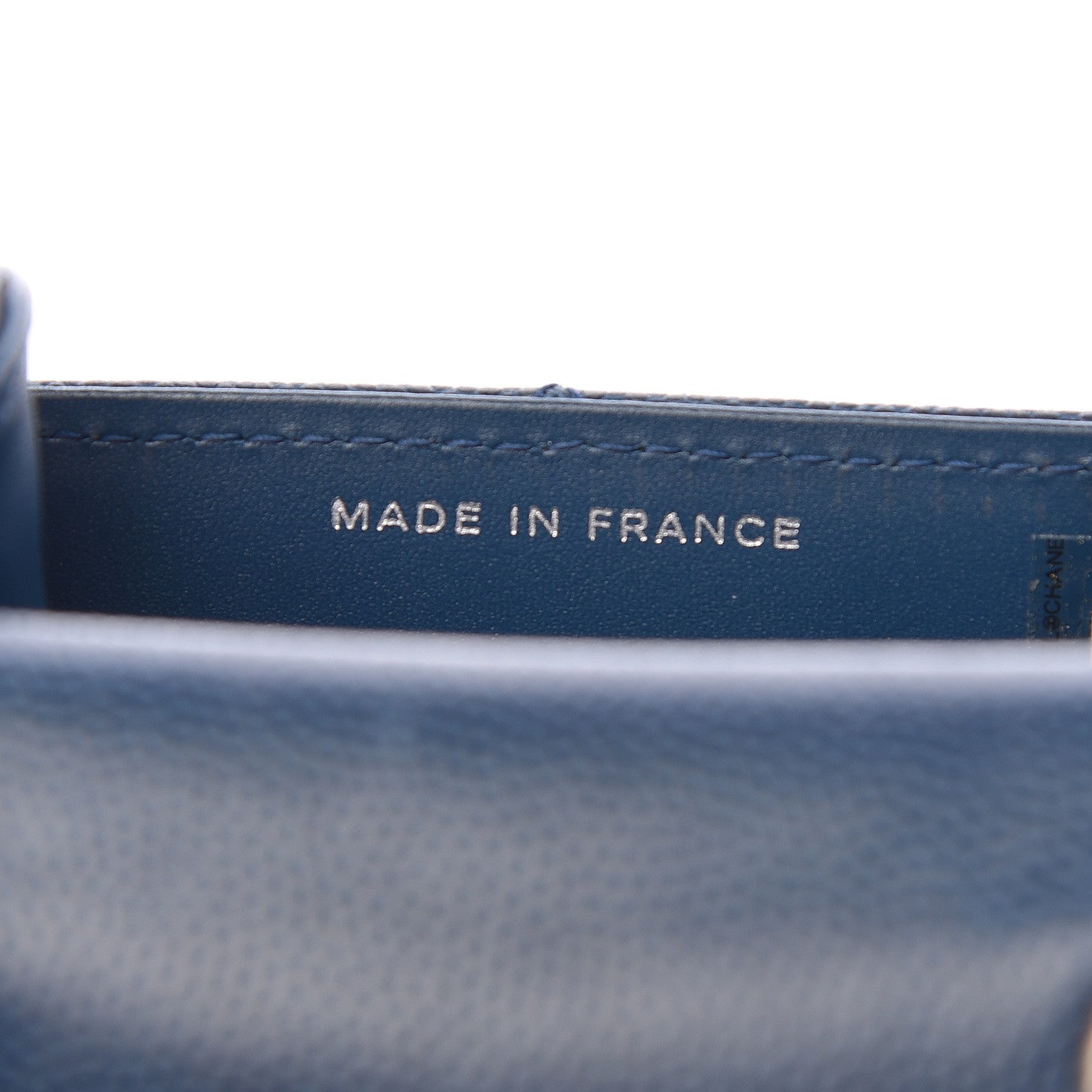 Chanel Caviar Quilted Extra Mini Wallet On Chain WOC Blue 7 of 11