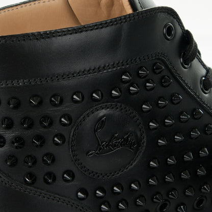Christian Louboutin Mens Calfskin Louis Spikes Flat Sneakers 45.5 Black 5 of 9
