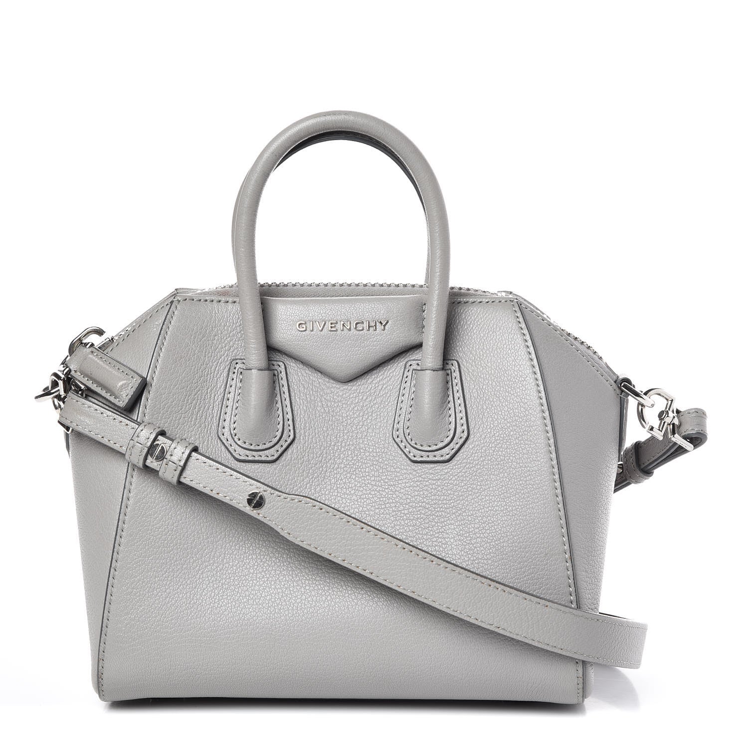 Givenchy Sugar Goatskin Mini Antigona Pearl Grey 1 of 9