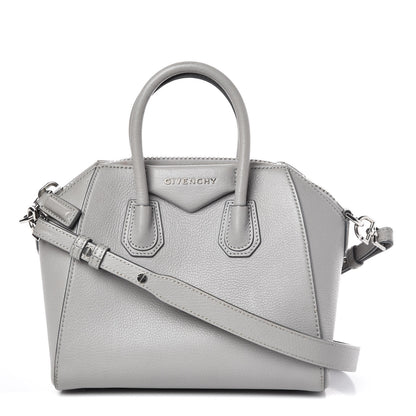 Givenchy Sugar Goatskin Mini Antigona Pearl Grey 1 of 9