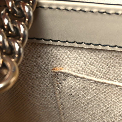 Gucci Monogram Margaux Calfskin Medium Emily Chain Shoulder Bag Beige Ebony Mystic White 11 of 14