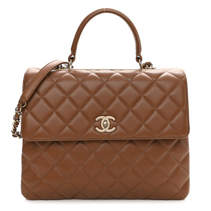 Chanel Lambskin Quilted Large Trendy CC Flap Camel 1 of 15