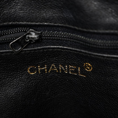 Chanel Lambskin Chevron Quilted Tassel Camera Case Black 6 of 11
