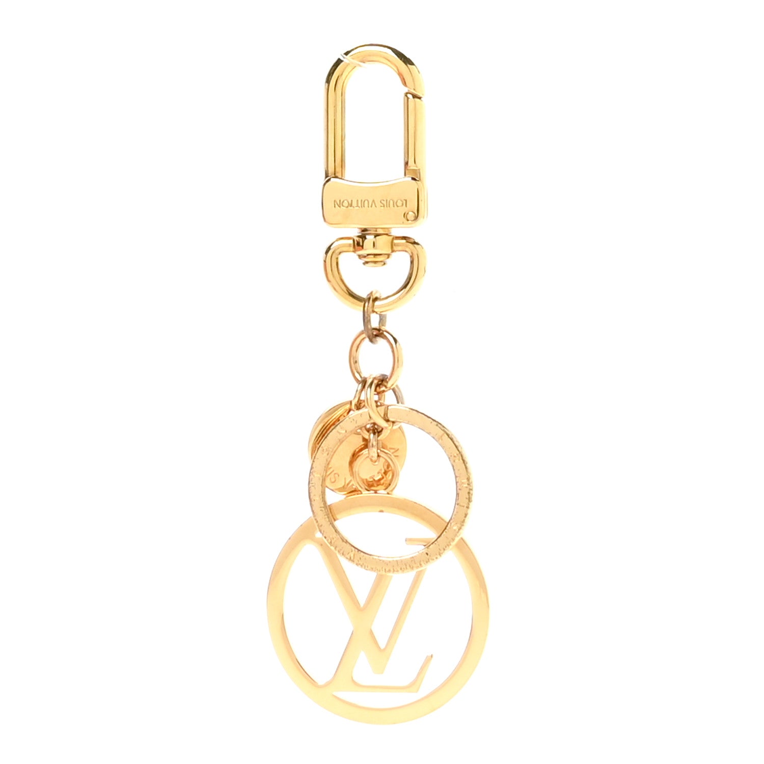 Louis Vuitton LV Circle Bag Charm Key Holder Gold 1 of 5