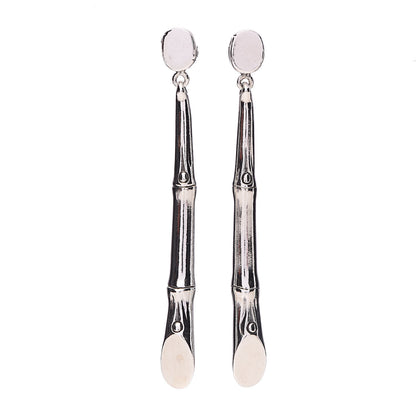 John Hardy Sterling Silver Batu Bamboo Drop Earrings 1 of 5