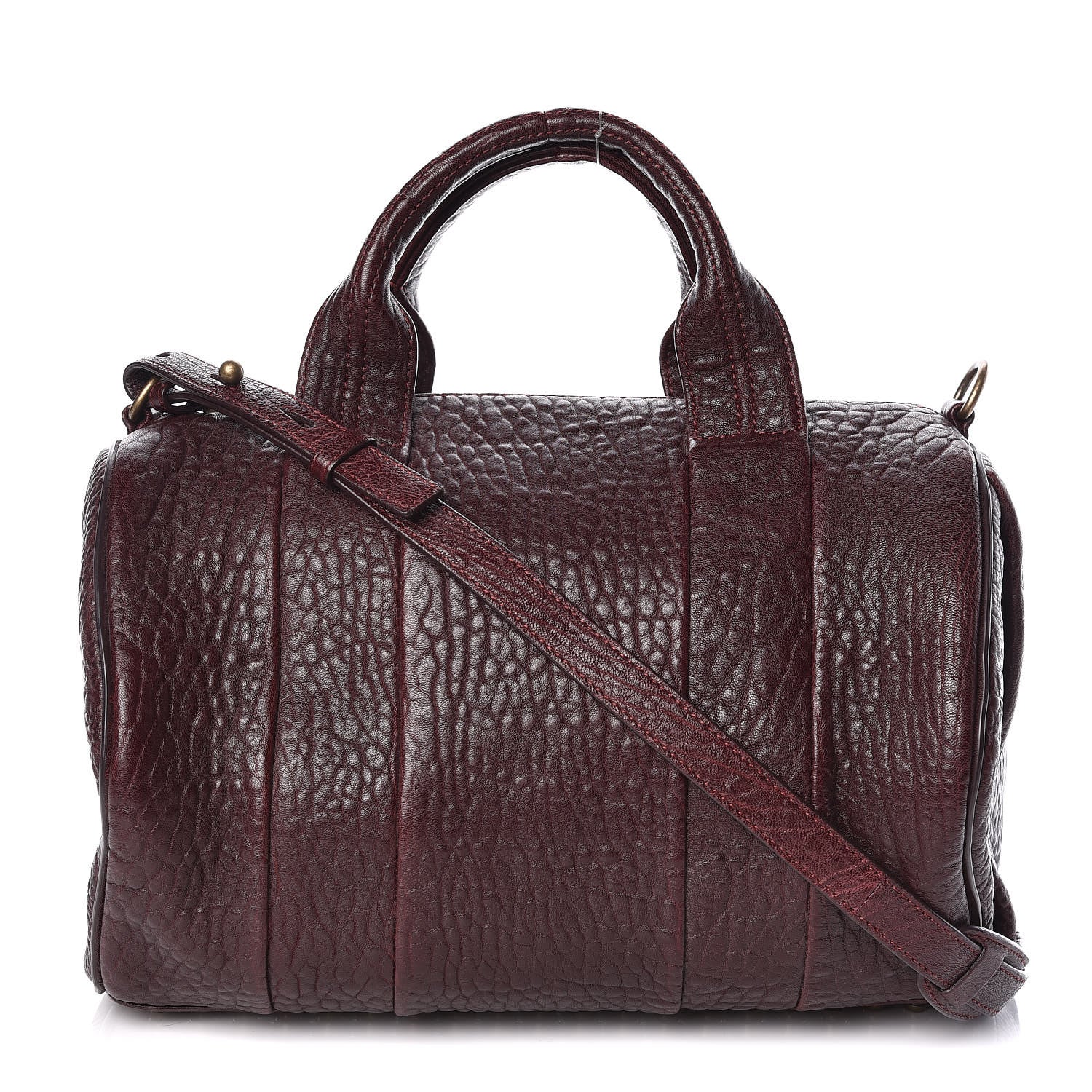 Alexander Wang Pebbled Lambskin Rocco Beet Antique Brass Hardware 1 of 9