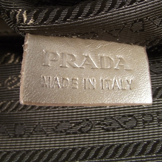Prada Leather Pleated Bauletto Champagne 8 of 12