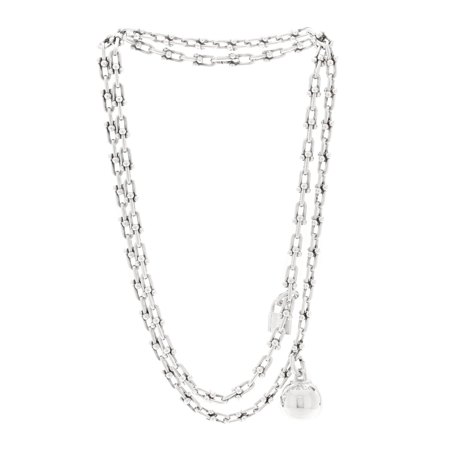 Tiffany Sterling Silver HardWear Wrap Necklace 3 of 5