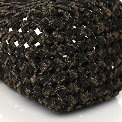 Fendi Fabric Jacquard F is Fendi FF 1974 Woven Knotted Mini Mon Tresor Bucket Bag Tabacco Moro 9 of 10