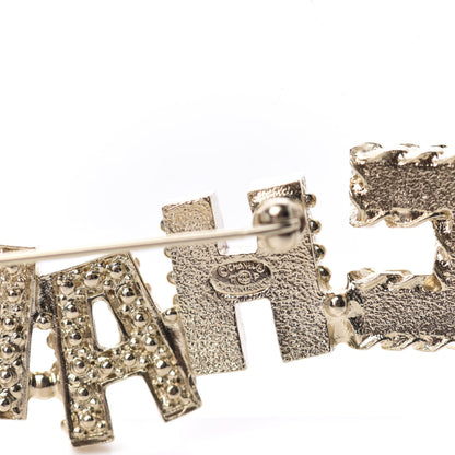 Chanel Pearl Enamel Logo Brooch Multicolor 4 of 4