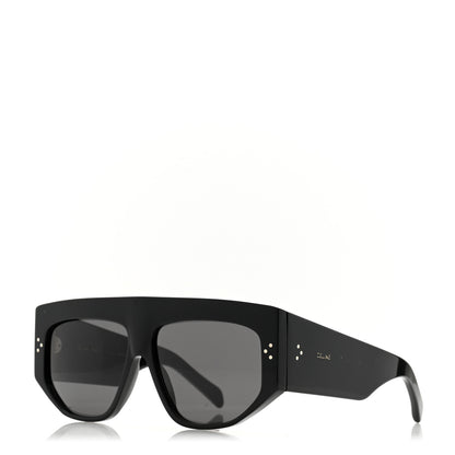 Celine Acetate Flat Top Rectangular Sunglasses CL40106I Black 1 of 6
