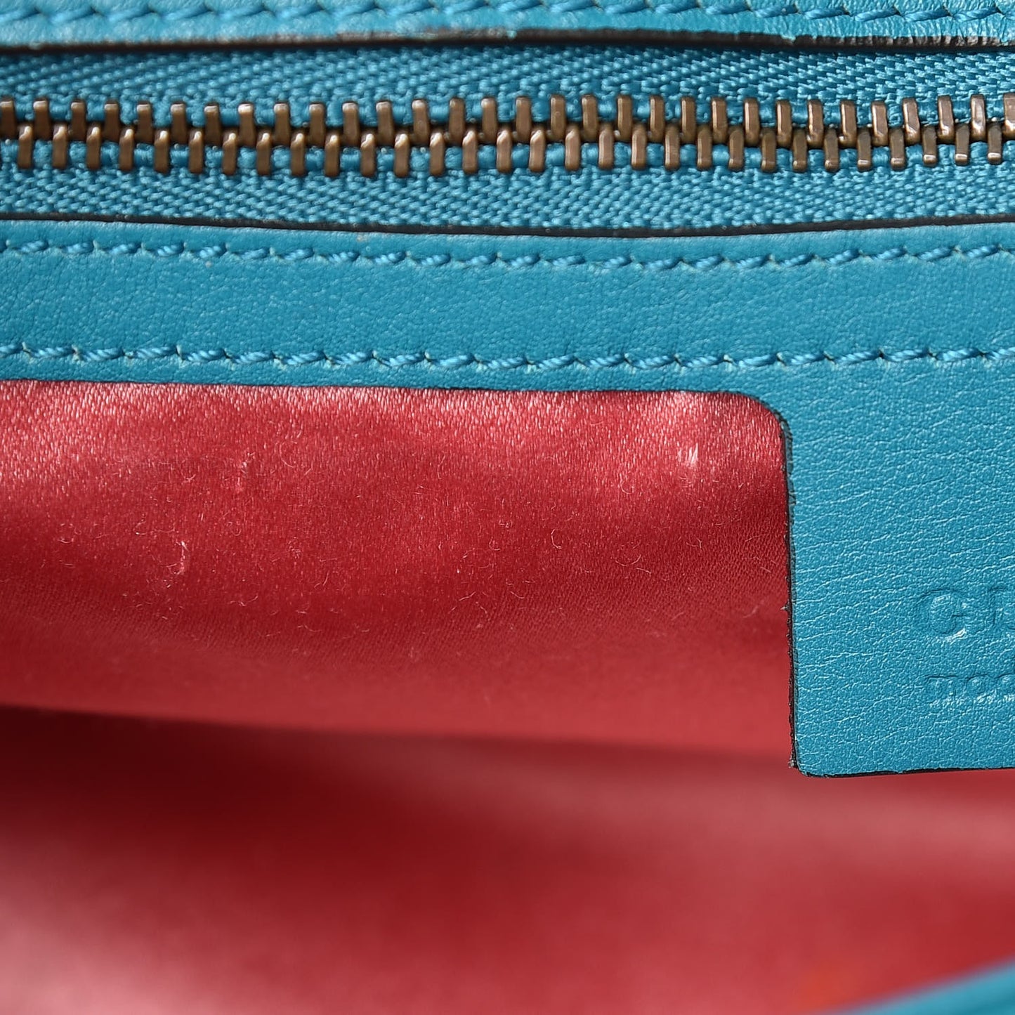 Velvet Matelasse Small GG Marmont Shoulder Bag Pavone Cyan