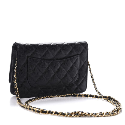 Chanel Caviar Quilted Wallet On Chain WOC Black 3 of 12