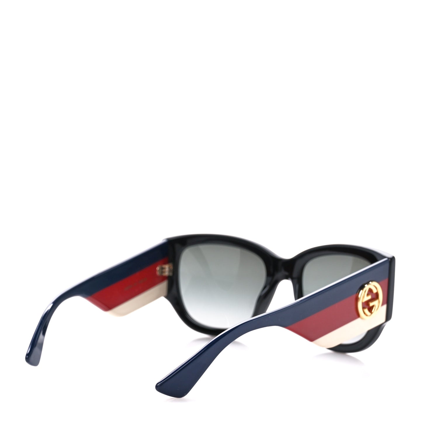 Acetate Web Oversized Frame Rectangle Sunglasses GG0276S Black Multicolor