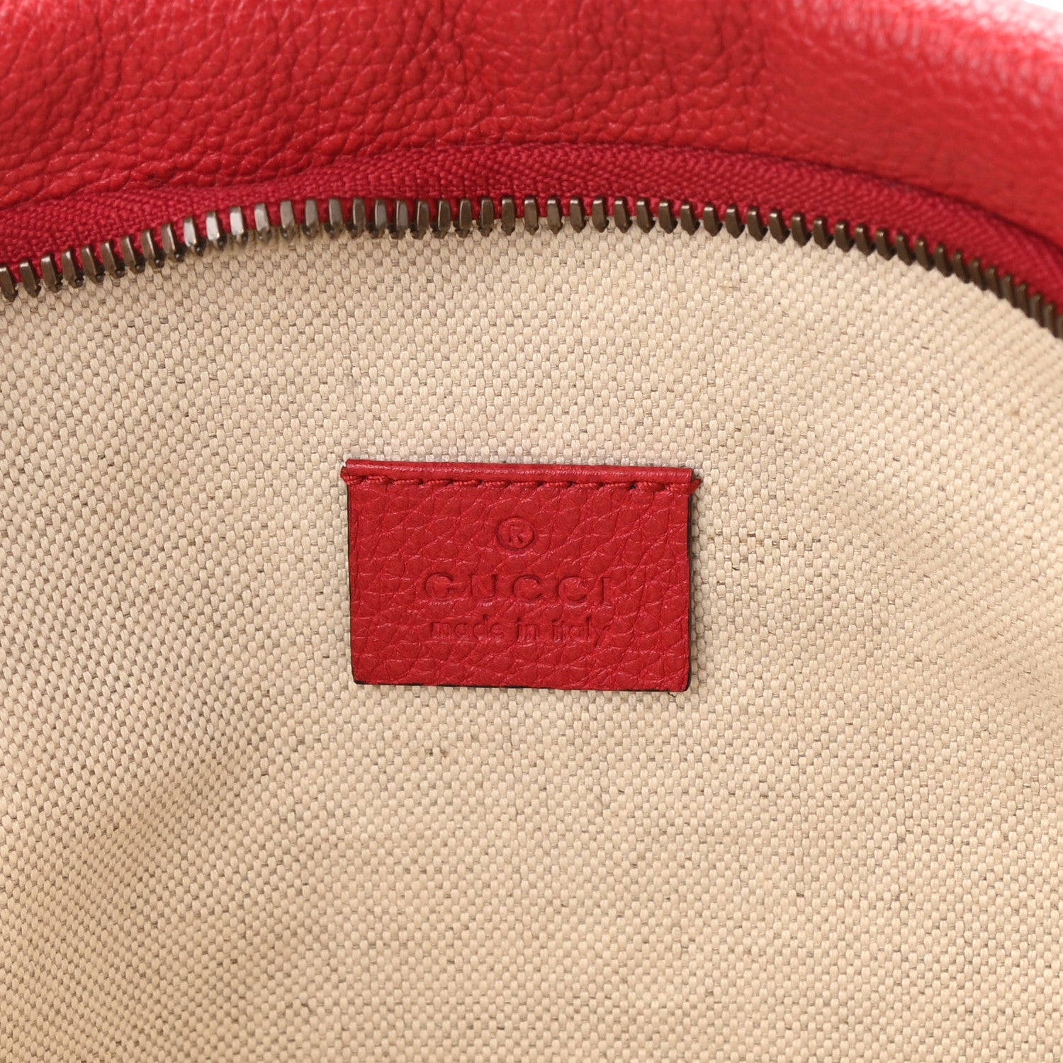 Gucci Grained Calfskin Logo Belt Bag Hibiscus Red 6 of 8