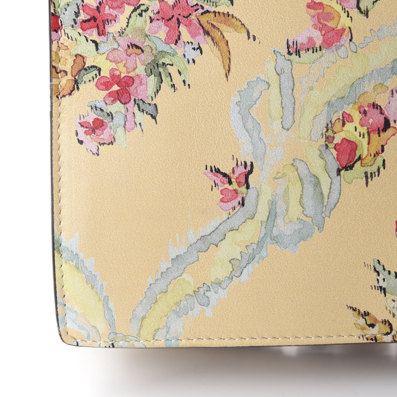 Fendi Vitello Marie Antoinette Print Rosebud Kan I Shoulder Bag Panna Multicolor 9 of 10
