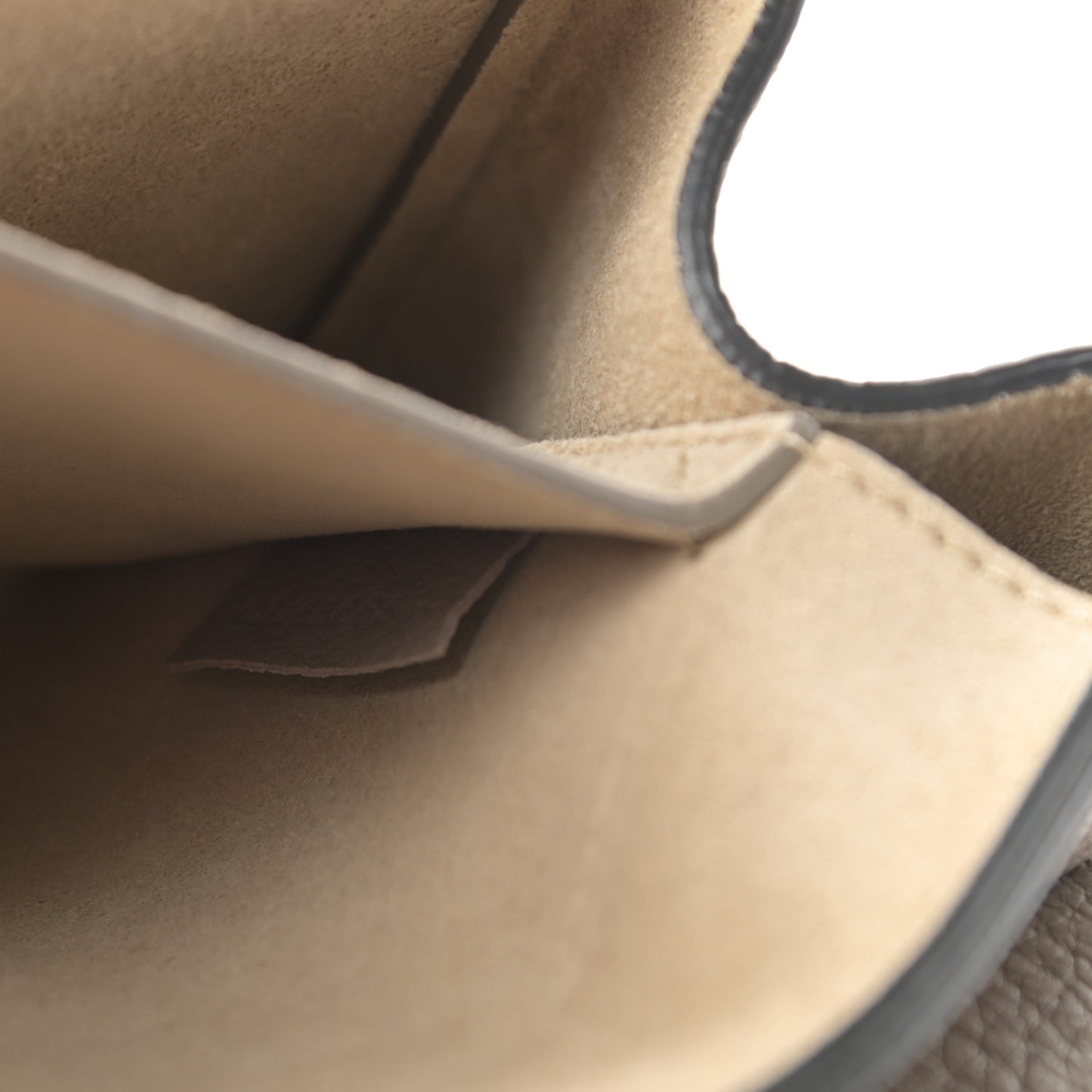 Grained Lambskin Drew Shoulder Bag Motty Grey
