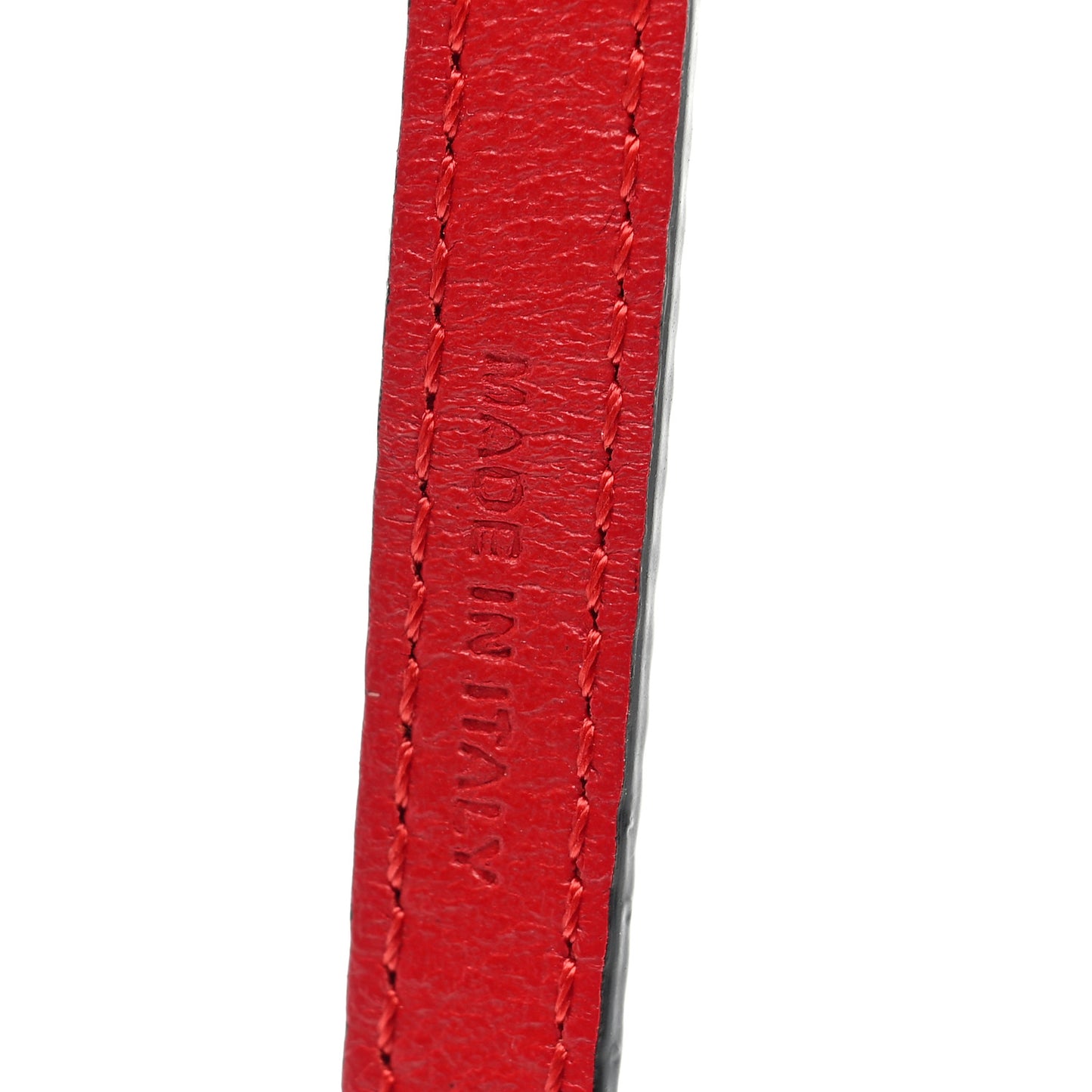 Shearling Dice Bag Charm Black Red