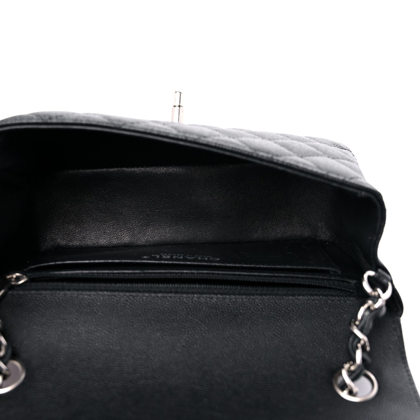 Caviar Quilted Mini Rectangular Flap Black