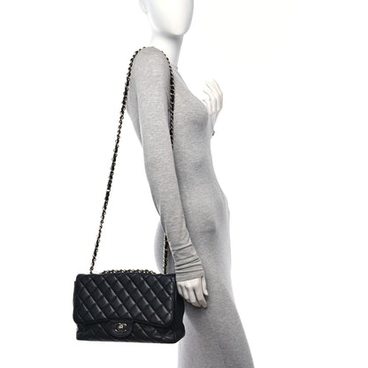 Chanel Caviar Quilted Jumbo Single Flap Black 2 of 11