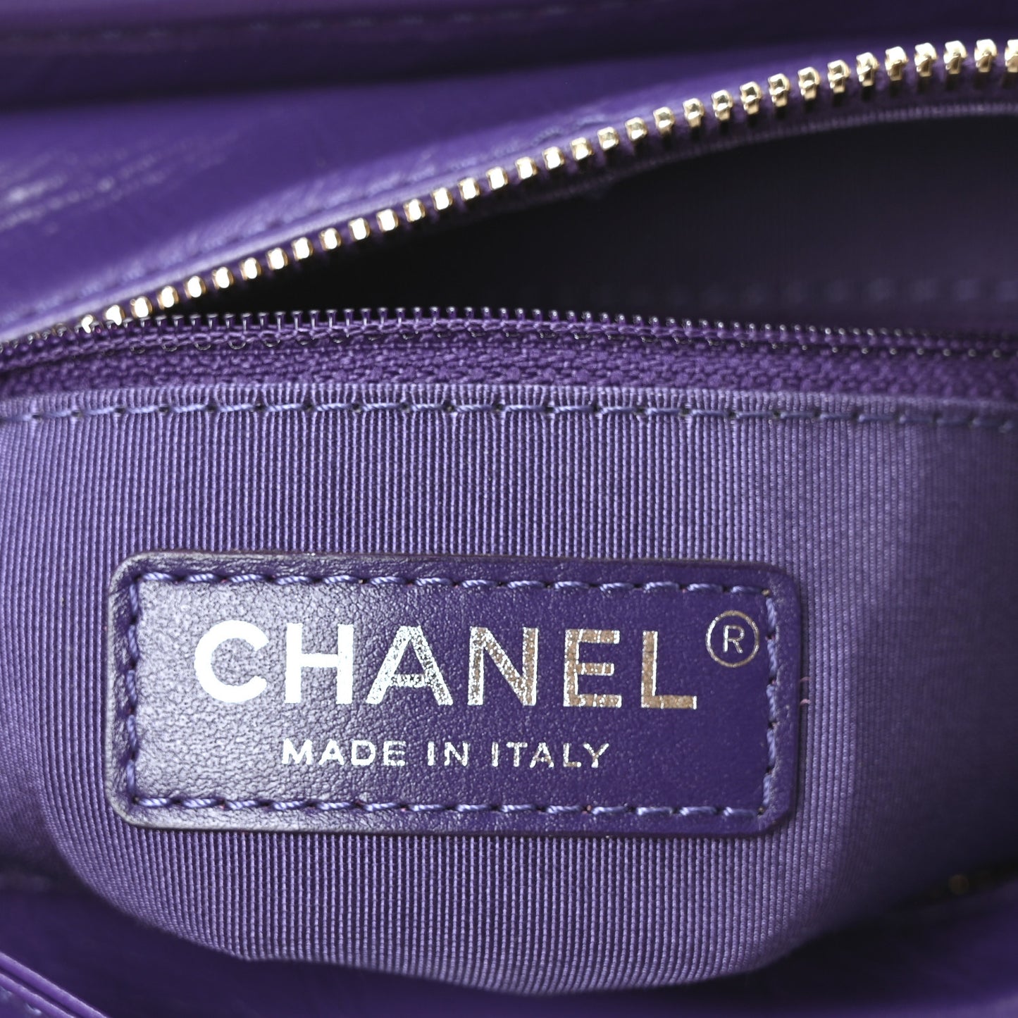 Aged Calfskin Chevron Quilted Small Gabrielle Hobo Purple