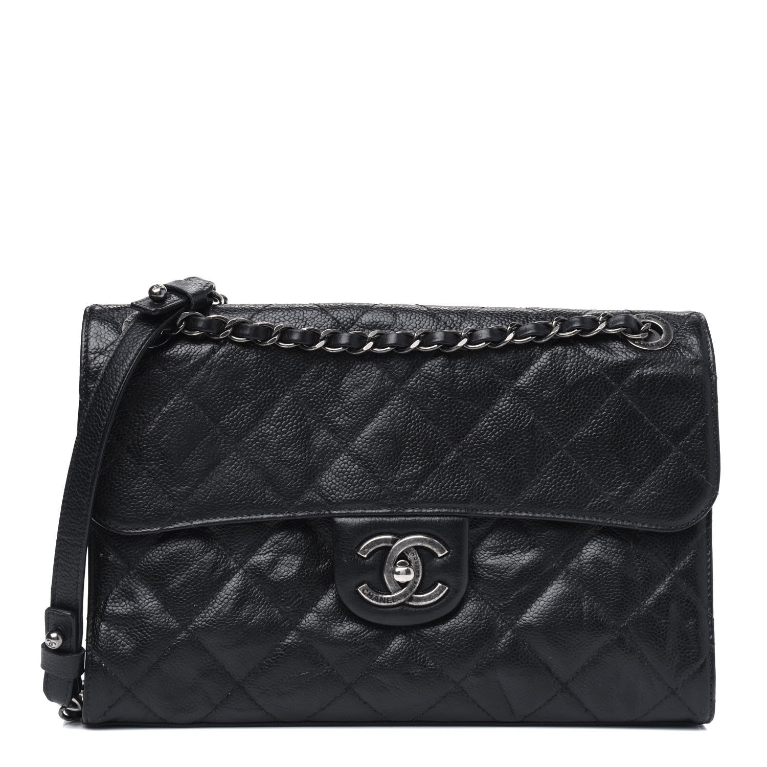 Chanel Crumpled Grained Calfskin Medium CC Crave Flap Black 1 of 22