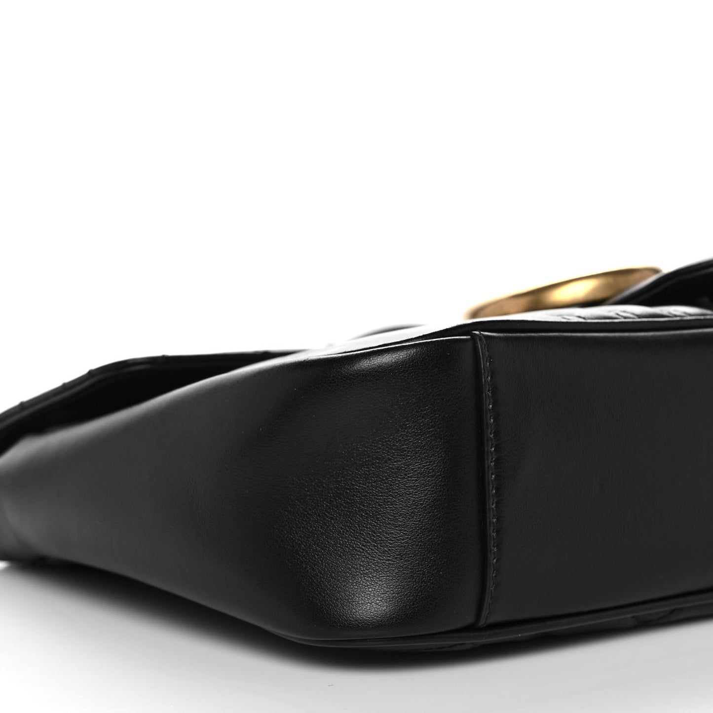 Calfskin Matelasse Medium GG Marmont Shoulder Bag Black