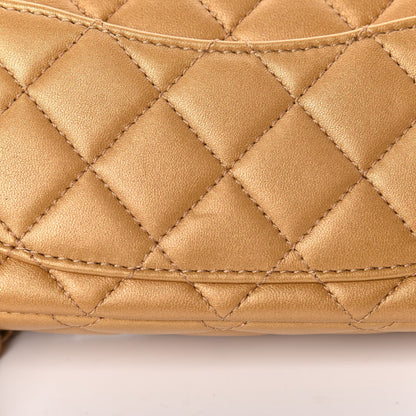 Chanel Metallic Lambskin Quilted Extra Mini Medallion Flap Gold 12 of 19