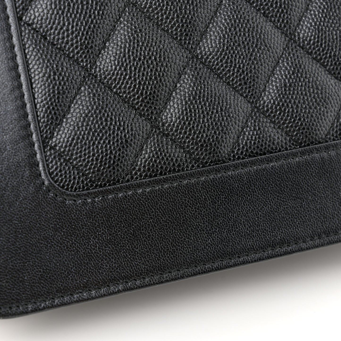Caviar Quilted Vintage Mademoiselle Wallet On Chain WOC Black