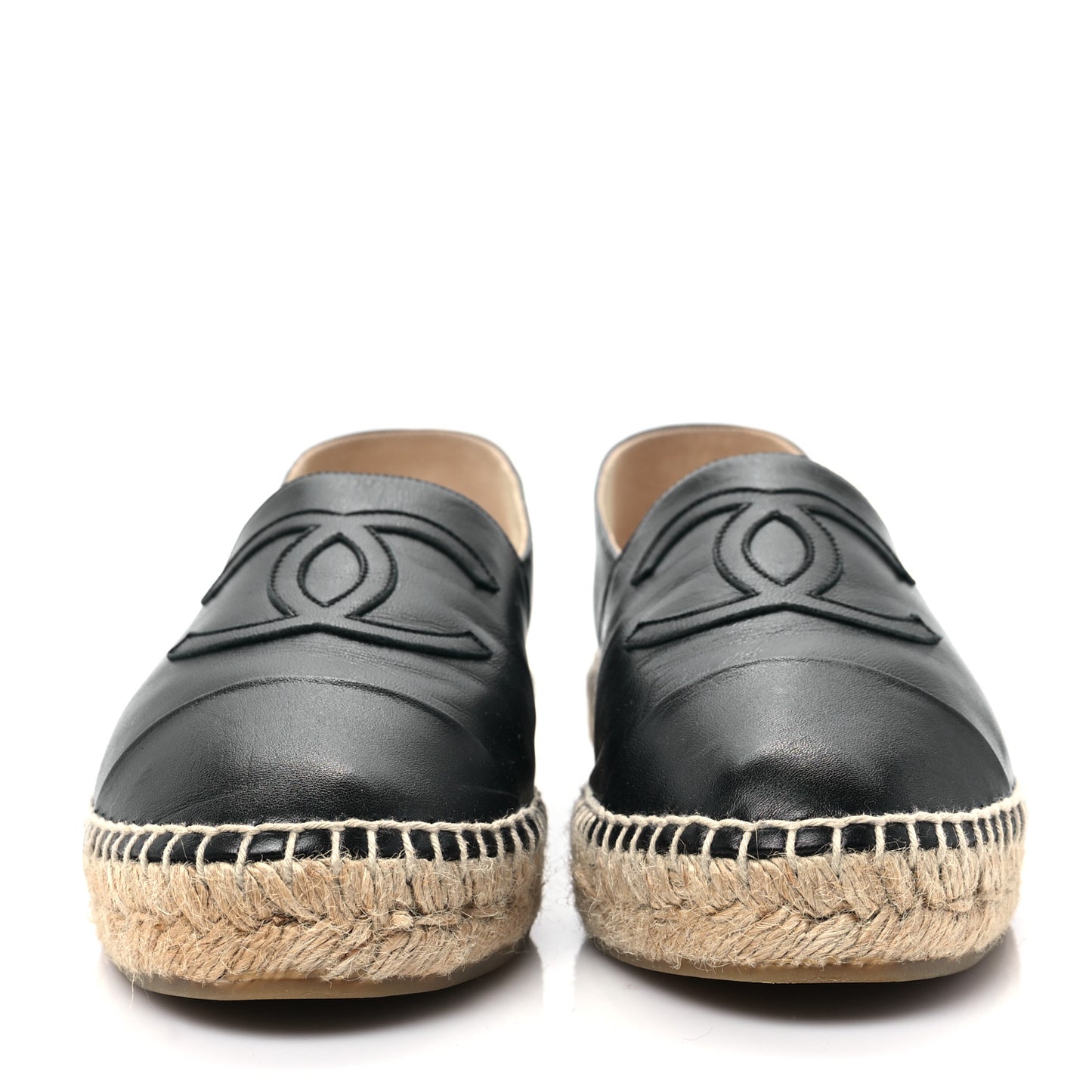 Lambskin CC Espadrilles 40 Black