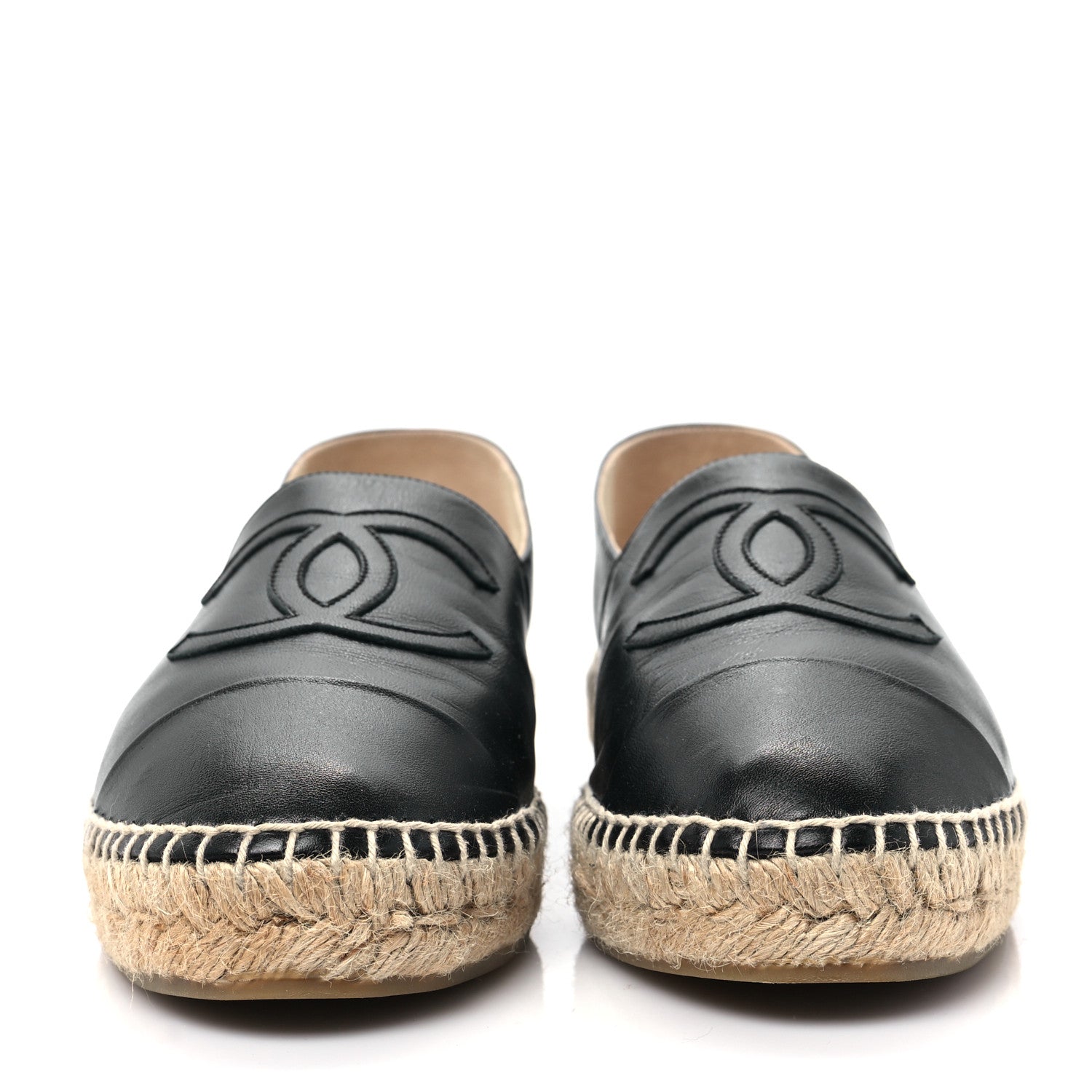 Chanel Lambskin CC Espadrilles 40 Black 2 of 10