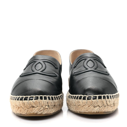 Chanel Lambskin CC Espadrilles 40 Black 2 of 10