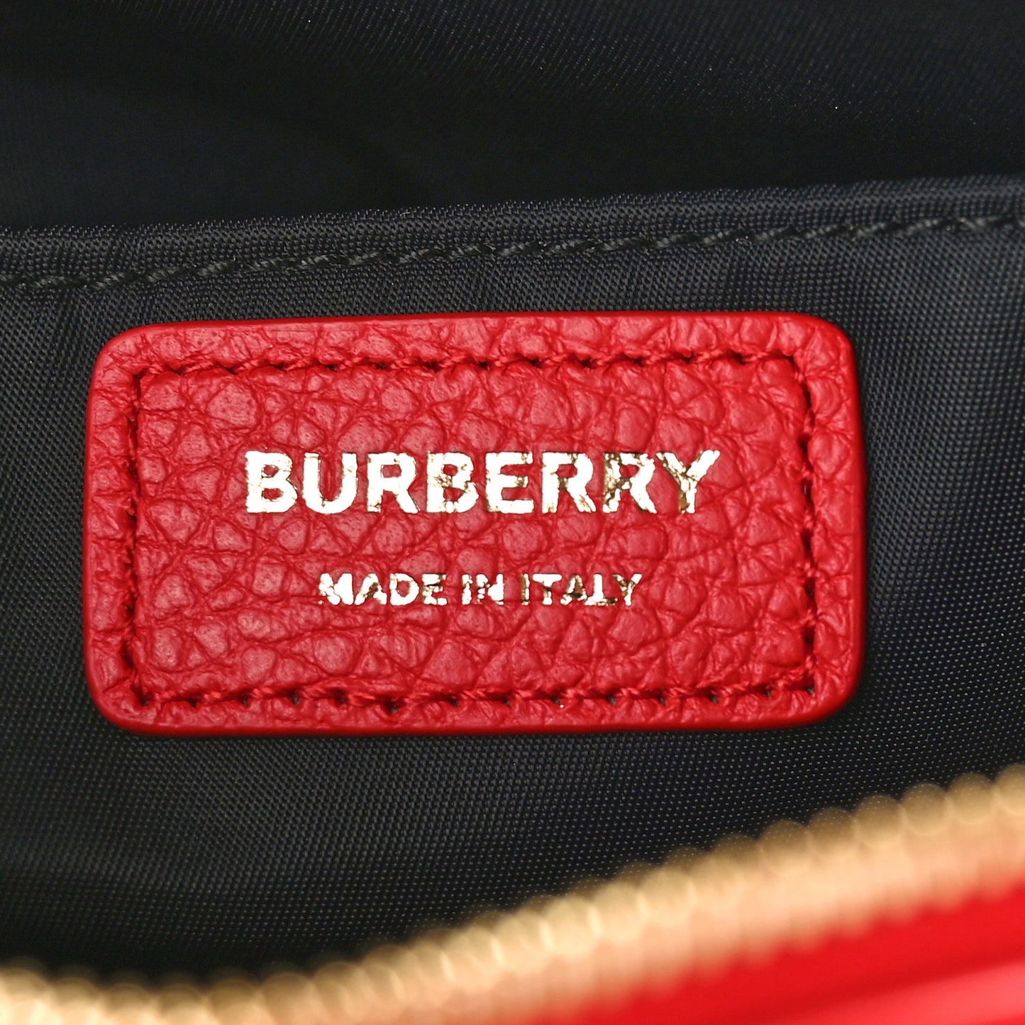 Grained Calfskin Small Camera Bag Red