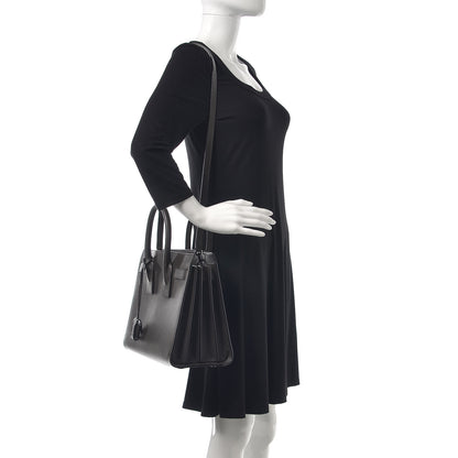 Saint Laurent Grained Calfskin Small Sac De Jour Coal 2 of 11