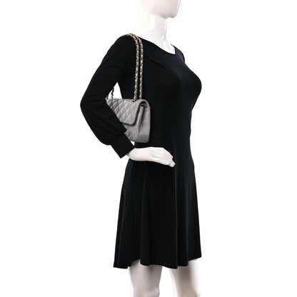 Chanel Caviar Quilted Small Double Flap Grey 2 of 10