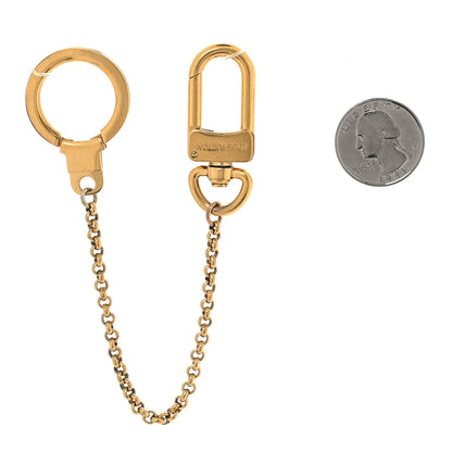 Louis Vuitton Metal Pochette Extender Key Ring Chain Gold 2 of 4