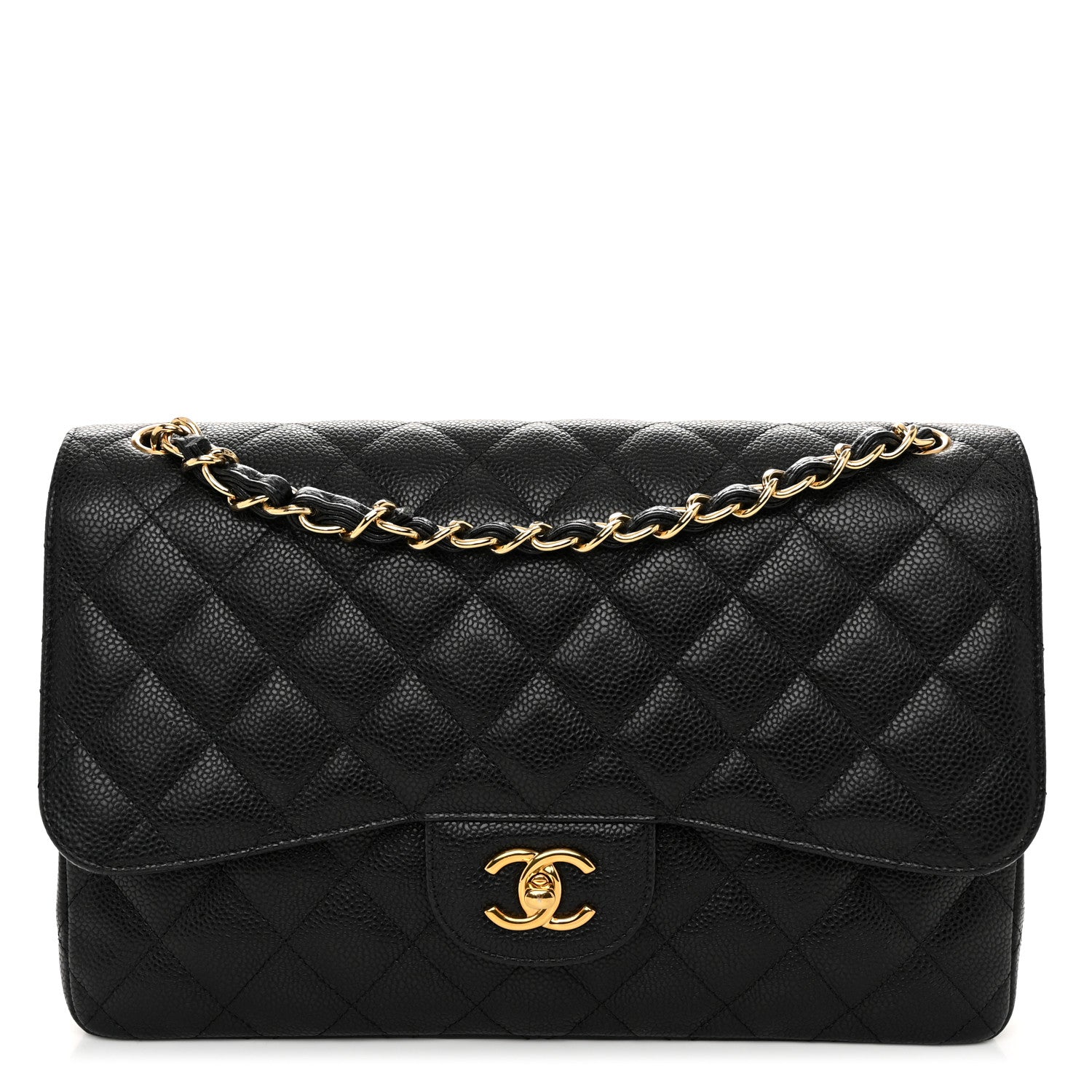 Chanel Caviar Quilted Jumbo Double Flap Black 1 of 11