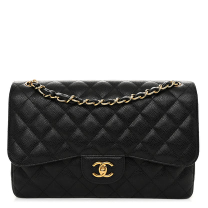 Chanel Caviar Quilted Jumbo Double Flap Black 1 of 11