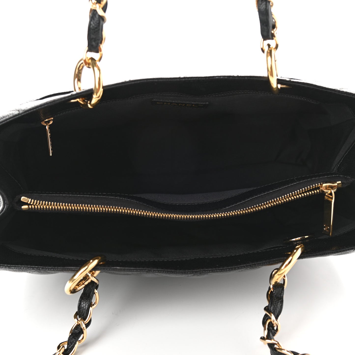 Caviar Quilted Grand Shopping Tote GST Black