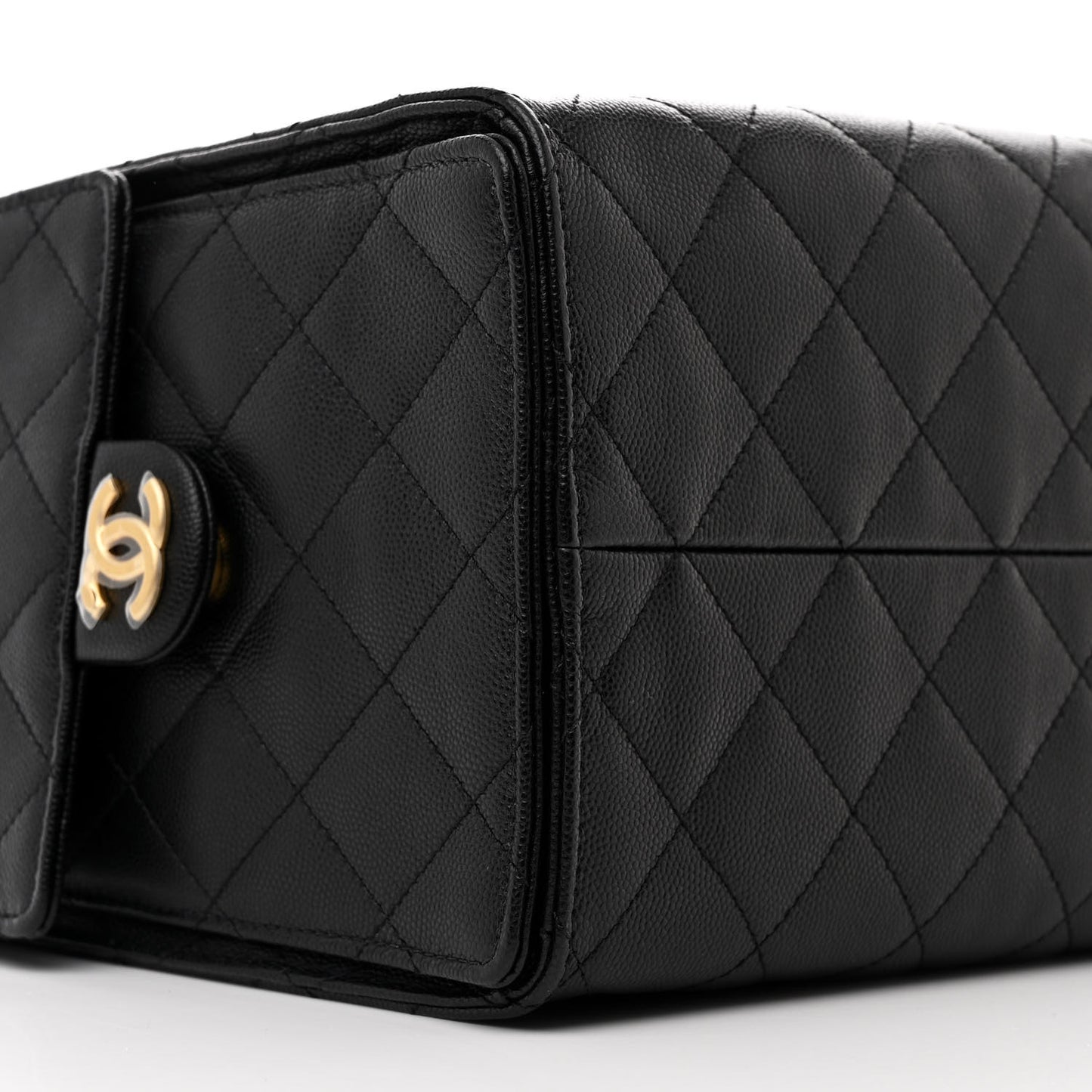 Caviar Quilted Medium Chanel 25 Handbag Black