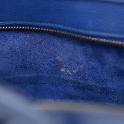 Celine Drummed Calfskin Nano Luggage Indigo 13 of 15