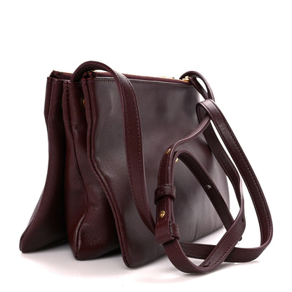 Celine Smooth Lambskin Small Trio Crossbody Bag Burgundy 3 of 12