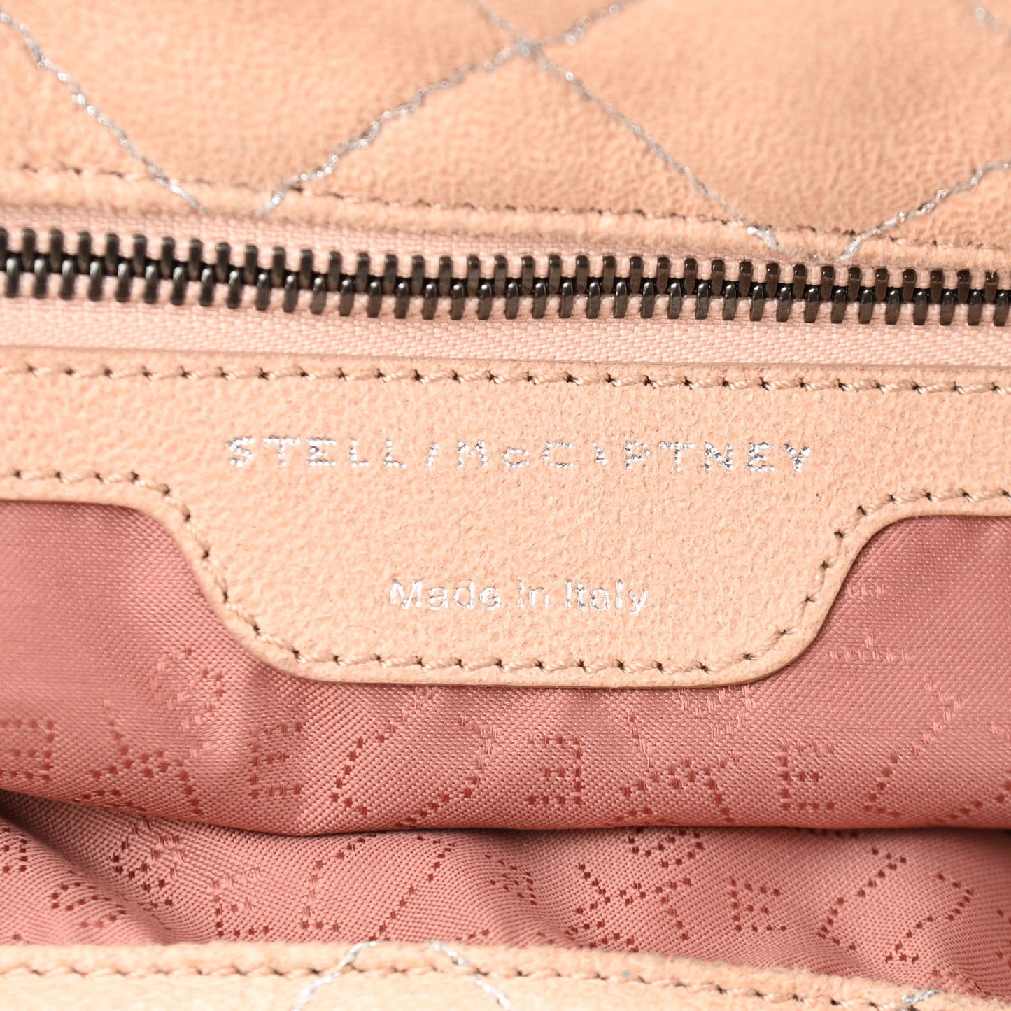Shaggy Deer Quilted Falabella Tote Powder