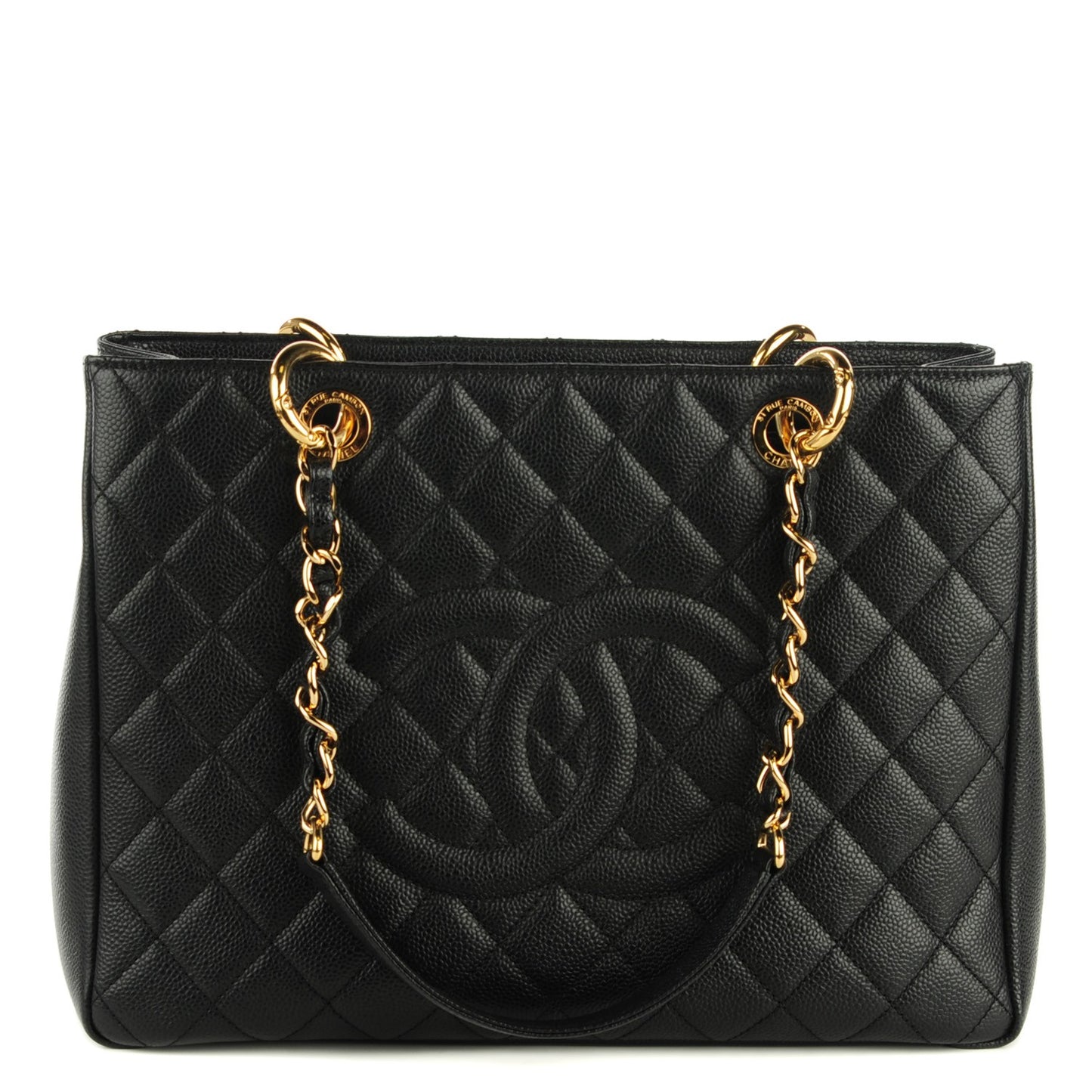 Caviar Quilted Grand Shopping Tote GST Black