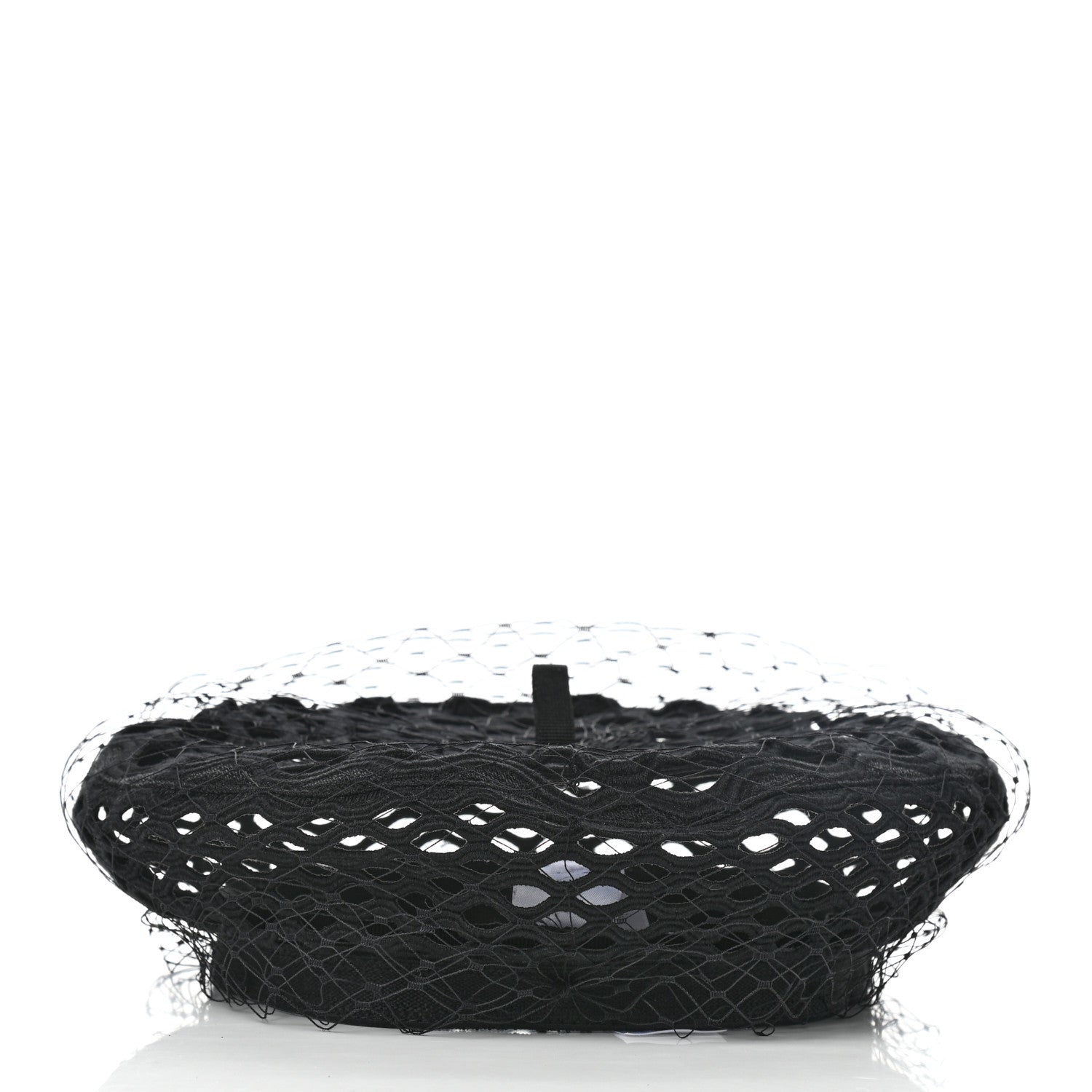 Christian Dior Mesh Arty Veil Beret 58 Black 6 of 9