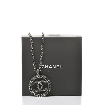 Chanel Ruthenium Pearl CC Short Necklace Dark Grey 6 of 6