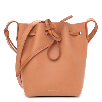 Mansur Gavriel Vegetable Tanned Calfskin Mini Bucket Bag Camello Rosa 1 of 10